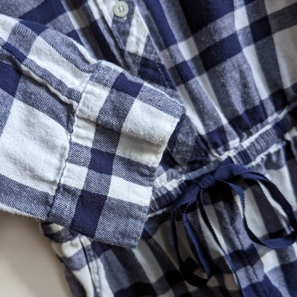Aerie Plaid Flannel Lounge Sleep Romper - Picture 5 of 6